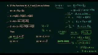 GATE Solved Problems (1999-2003) | Boolean Algebra | Digital Electronics