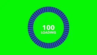 Loading Circle Green Screen From 1 to 100 4k & Non Copyright