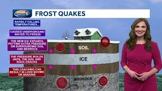 What are frost quakes and how do they occur?