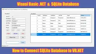 Programming in Visual Basic .NET - How to Connect VB.NET with SQLite Database