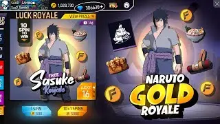 NARUTO GOLD ROYALE + SASUKE BUNDLE 💥| 100% Free Magic Cube Exchange Event | Free Fire New Event