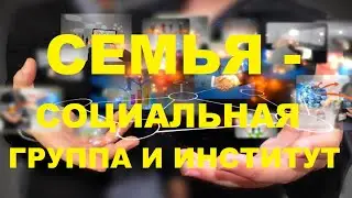 Семья как малая социальная группа и социальный институт