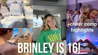 Brinley is 16! Shopping at the new Brandy Melville Plus cheer comp highlights!