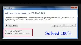 Fix Error Code :0x80070035 The Network path was not found / How to Fix Network Error Code 0x80070035