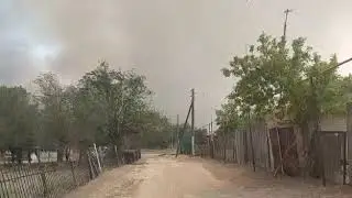 Степной пожар достиг села в ЗКО