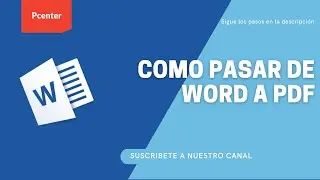 👍 Como pasar de Word a PDF 📄 como convertir un documento a pdf 👉 convertir un archivo word a pdf.