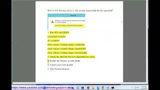 Fix Services Error 2, The system cannot find the file specified on Windows