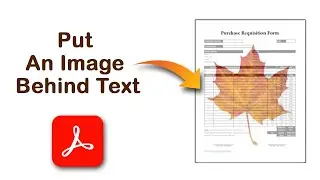 How to put an image behind text or send back to text in pdf document using Adobe Acrobat Pro DC