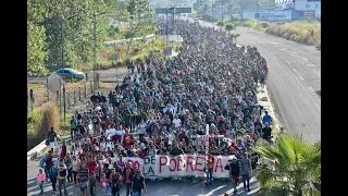 Migrant caravan made up of thousands approaching US-Mexico border