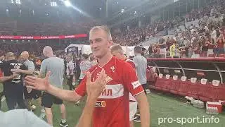 Спартак - Рубин 1:0. Эмоции футболистов и болельщиков до, во время и после матча. Привет от Абены!