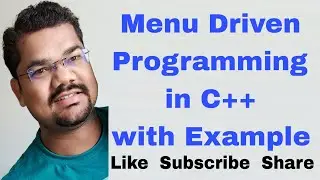 Menu Driven Programming in C++ using Class with Example