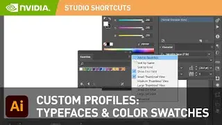 Customizing Typefaces & Saving Color Swatches - Adobe Illustrator | NVIDIA Studio Shortcut