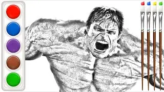 How to draw a hulk step by step