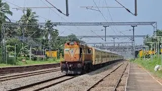 ALCo + ICF Velankanni Express meets WAP7 + LHB Tirupati Express || Perfect Crossing!