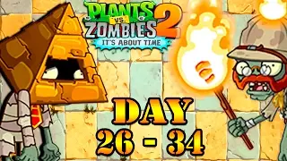 Plants Vs Zombies 2: Ancient Egypt Level 26 - 34 Gameplay Walkthrough