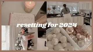 GETTING MY LIFE TOGETHER FOR 2024 ✨ goal setting, decluttering, resetting my space & health