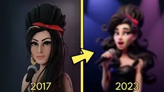 Stylized Amy Winehouse in Blender 3D