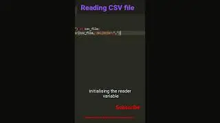 Reading CSV || Printing first and last name || csv module || Python Programing || Code Short