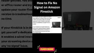 How to Fix No Signal on Amazon Firestick #shorts #shortvideo #amazonfiretvstick #amazonfiretv