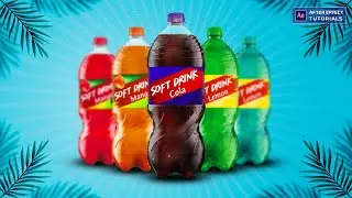 How to create Soft Drink Ads in After effect | Product motion graphics after effects\