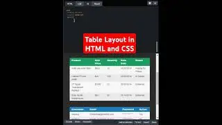 Table Layout in CSS | #csstutorial #codinglove #coder #css3 #shorts #shorts