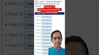 Prepare for NSO Science Olympiad at doorsteptutor.com #nso #sof