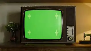 Television | Retro | Green Screen | Screen | Dolly In | Free Stock Video Footage 4K [ No Copyright ]