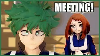 【 MMD | 60fps / BNHA 】 -- MEETING (English dub) -- | 出茶 DekuOcha | Izuku Midoriya x Ochako Uraraka