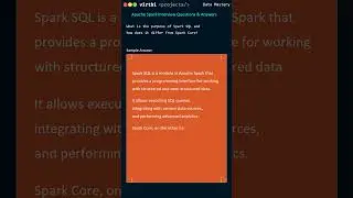 Spark SQL vs. Spark Core | Understanding the Difference | Interview Q&A