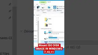 Mount ISO File in Windows 10 #isofile #mountisofile #shorts #shortvideo