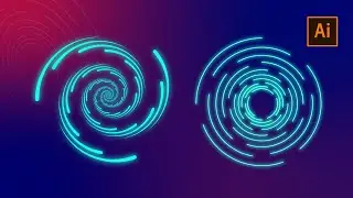 How To Make A Swirl With Neon Style Effect With Adobe Illustrator || XUYU Adobe Illustrator Tutorial