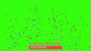 Green Screen Celebration confetti alpha channel | 6 footage Transparent Background Free Download