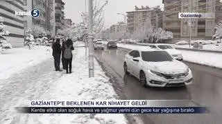 KANAL 5 ÖZEL HABER -  GAZİANTEP'E BEKLENEN KAR NİHAYET GELDİ