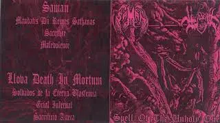 Saman / Llova Death In Mortum - Spell Of The Unholy One (Full Split)