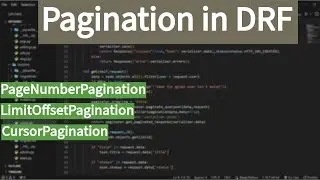 Pagination in Django Rest Framework | Django Rest Framework Tutorial | Backend API