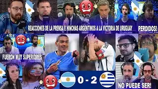 PRENSA E HINCHAS ARGENTINOS REACCIONAN AL ARGENTINA 0-2 URUGUAY LE QUITARON EL INVICTO AL CAMPEÓN