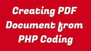 How to create PDF in php 