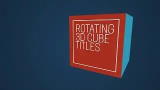 Rotating 3D Cube Titles Template for Premiere Pro
