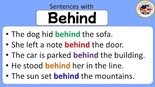 Sentences with Behind, Behind in a Sentence, Example Sentences about Behind #sentences #vocabulary