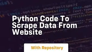 python code to scrape data from website