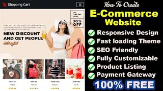 How to Create an eCommerce Website with WordPress FREE – ONLINE STORE | Ecommerce website design