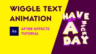 Easy Wiggle Text Animation. After Effects Tutorial