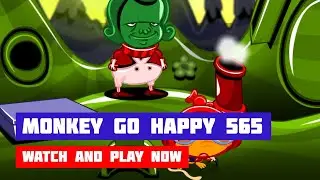 Monkey GO Happy: Stage 565 — The Chocolate Factory · Free Game · Walkthrough