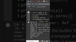 The Python NumPy Examples of the zeros() and info() methods