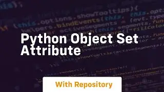 python object set attribute