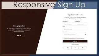 Responsive Sign Up Form Using HTML & CSS & SASS