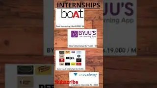 INTERNSHIP'S #boAt #Byjus #unacademy #Rebel #shorts #students #jobseekers