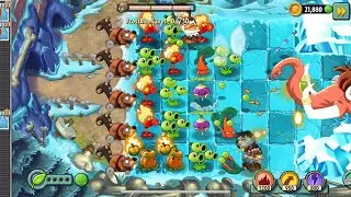 Fighting the Frostbite caves Zomboss in PVZ2!
