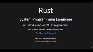 Rust - System Programming Language - An introduction for C/C++ programmers