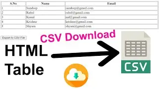 How to Convert or Download HTML Table into CSV File using JavaScript